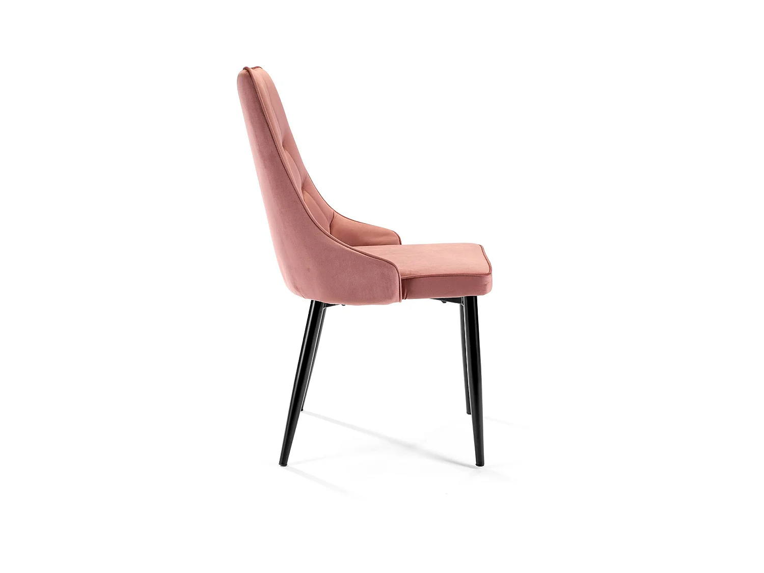 Lot de 2 chaises matelassées de salle à manger en velours AKORD SJ.054 Rose