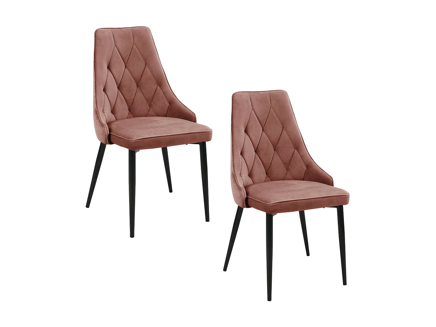 Set di 2 Sedie da Pranzo in Velluto  SJ.054 Rosa