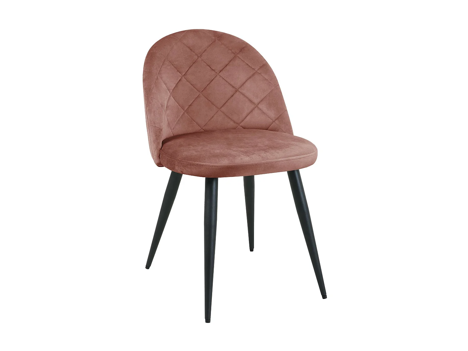 Lot de 4 chaises matelassées de salle à manger en velours AKORD SJ.077 Rose