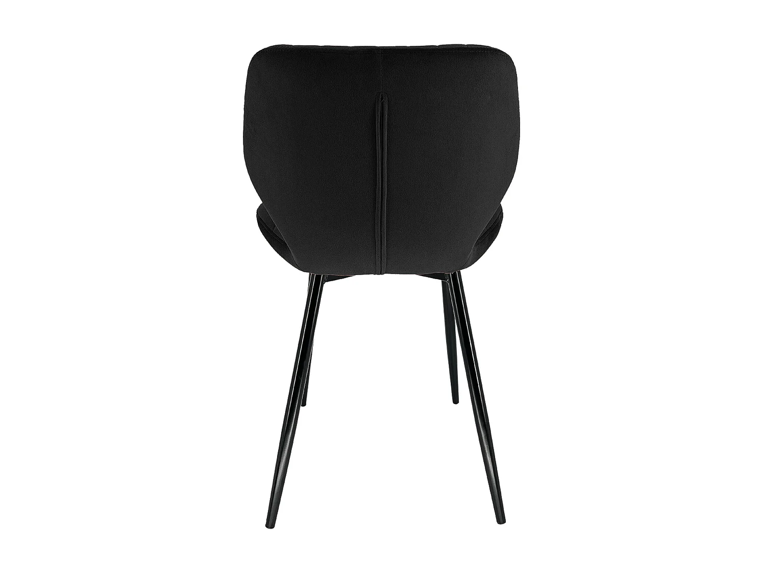 Lot de 4 chaises matelassées de salle à manger en velours AKORD SJ.17 Noir