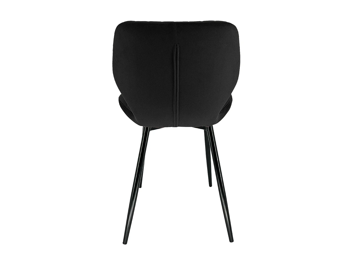 Lot de 4 chaises matelassées de salle à manger en velours AKORD SJ.17 Noir