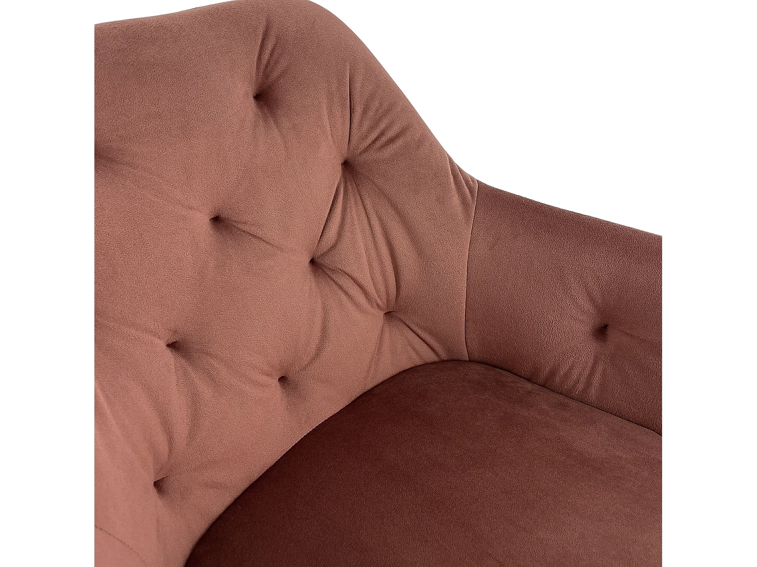 Esszimmerstühle mit Samt 2er Set AKORD SJ.030 Gepolsterter Gesteppter Stuhl aus Velours in Rosa