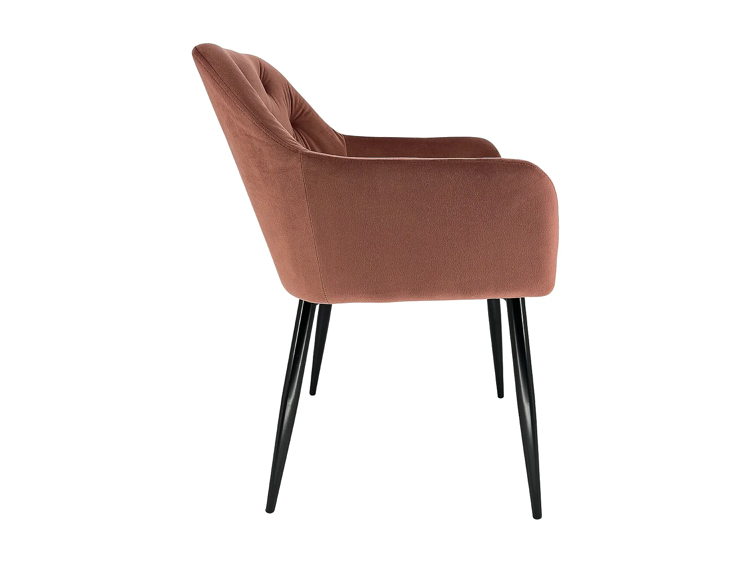 Lot de 2 chaises matelassées de salle à manger en velours AKORD SJ.030 Rose