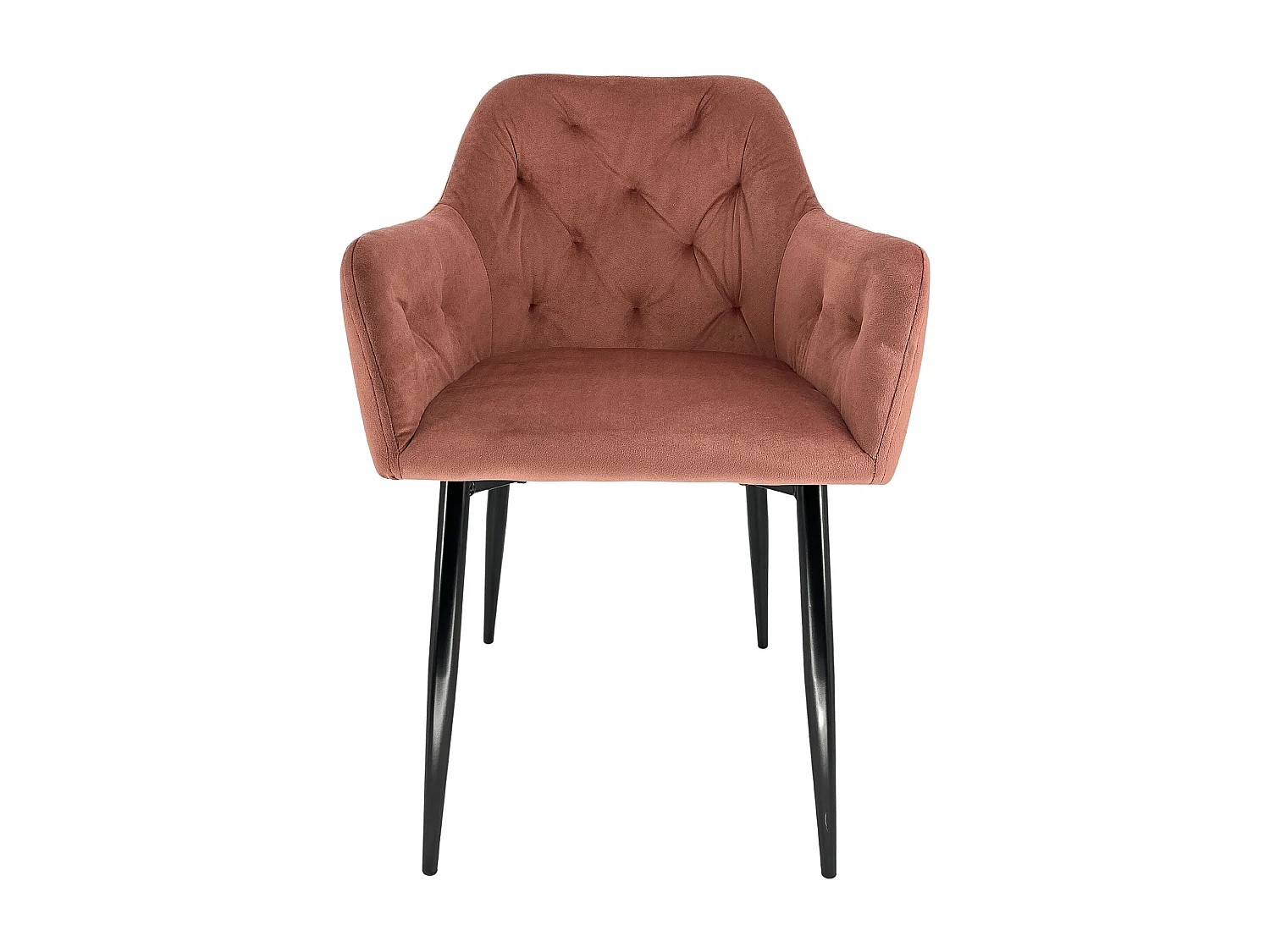 Lot de 2 chaises matelassées de salle à manger en velours AKORD SJ.030 Rose