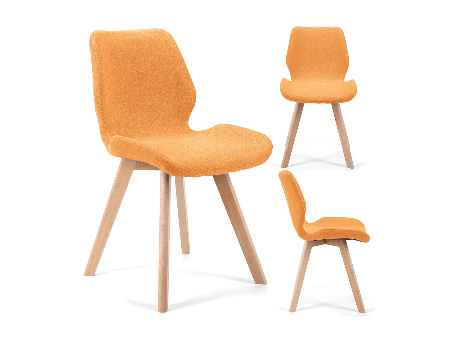 Set di 4 Sedie imbottite SJ.0159 Arancioni