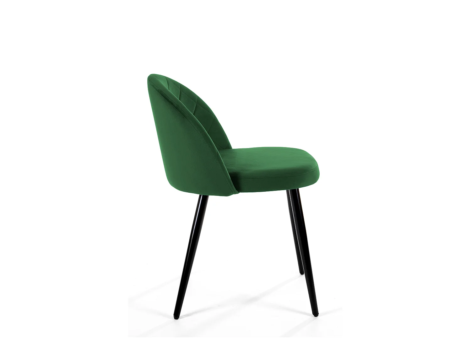 Lot de 4 chaises matelassées de salle à manger en velours AKORD SJ.077 Vert Bouteille