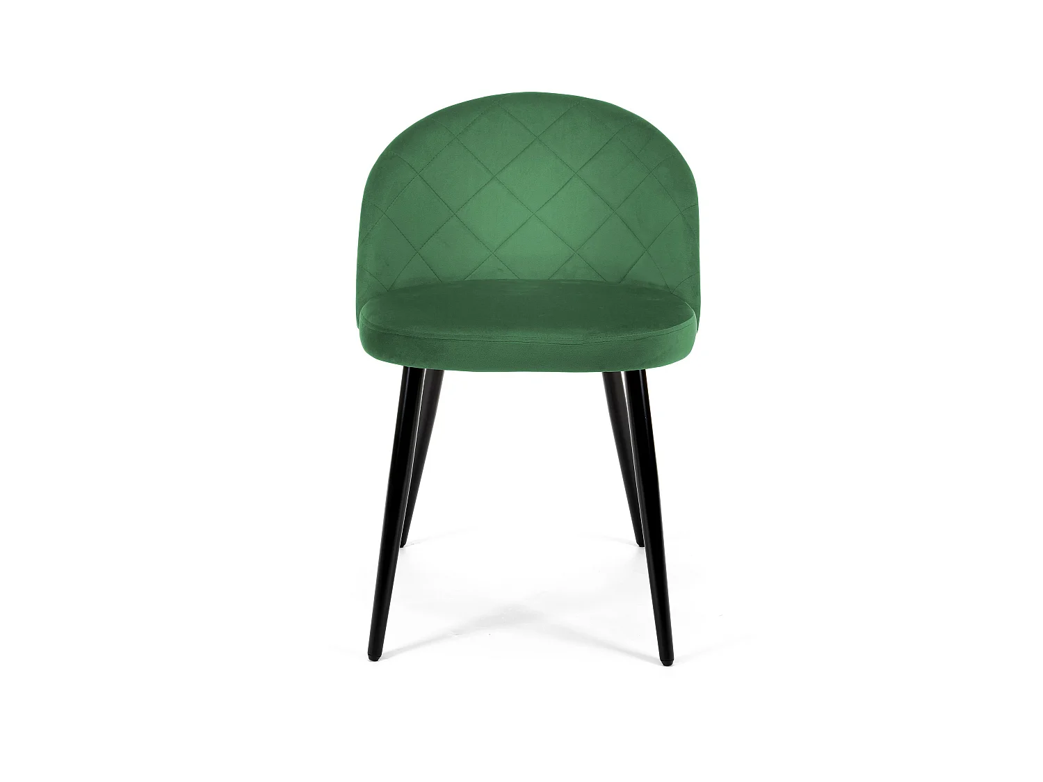 Lot de 4 chaises matelassées de salle à manger en velours AKORD SJ.077 Vert Bouteille