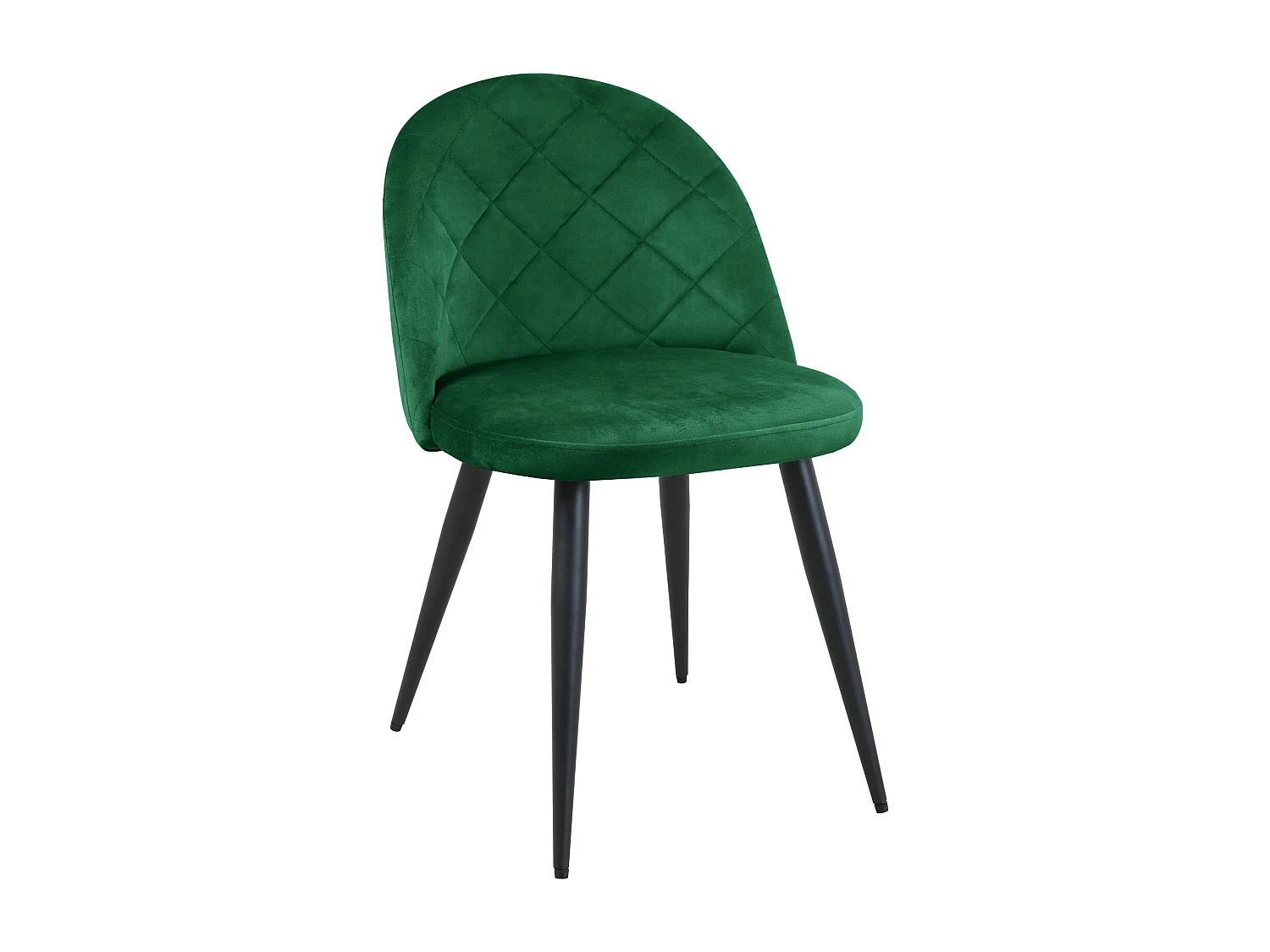 Lot de 4 chaises matelassées de salle à manger en velours AKORD SJ.077 Vert Bouteille