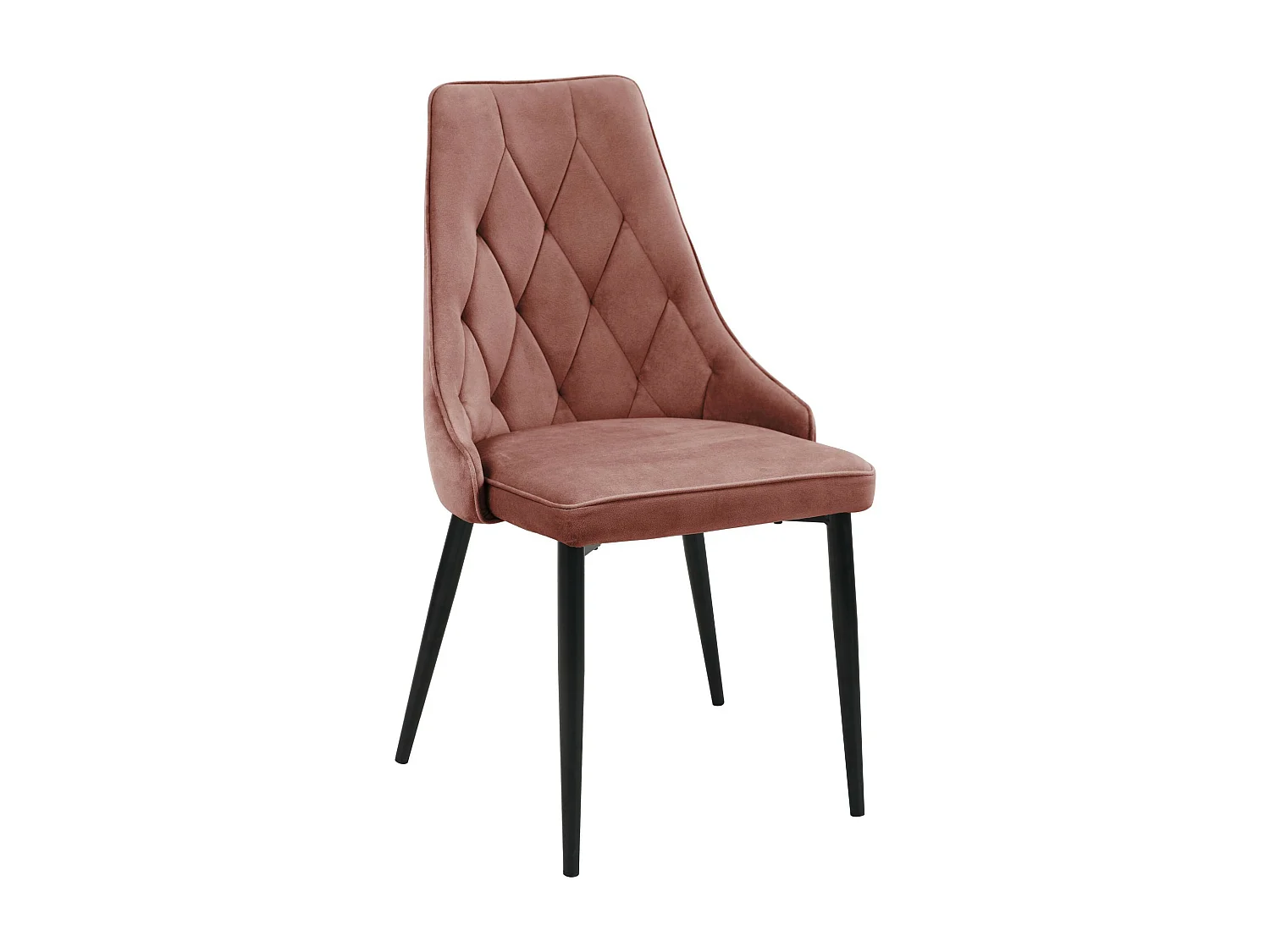 Silla de terciopelo con tapizado capitoné SJ054 Rosa