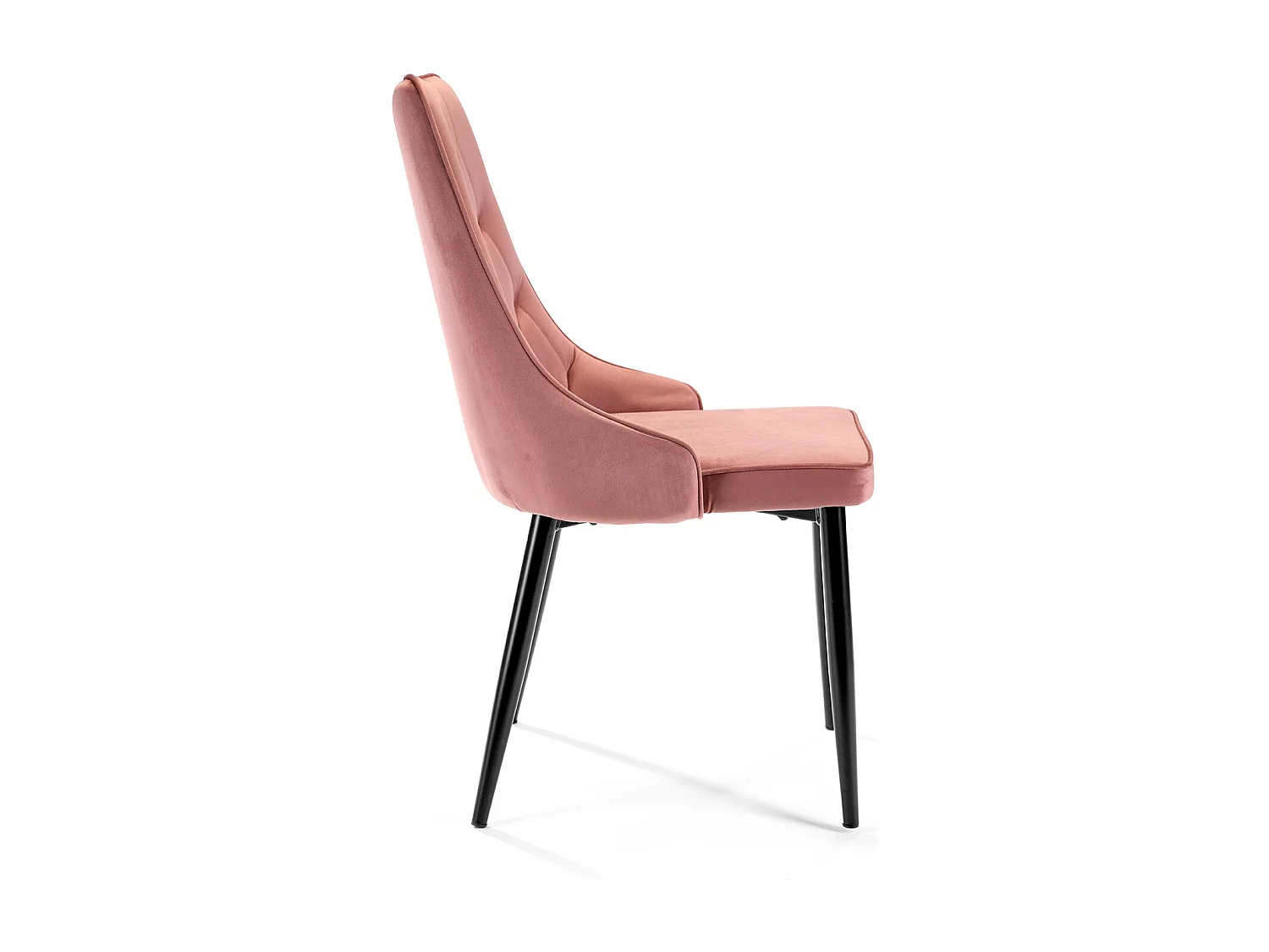 Silla de terciopelo con tapizado capitoné SJ054 Rosa