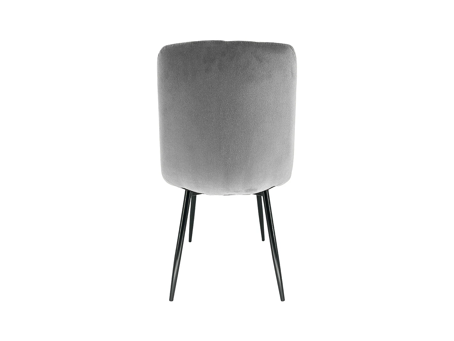 Lot de 4 chaises matelassées de salle à manger en velours AKORD SJ.3 Grise