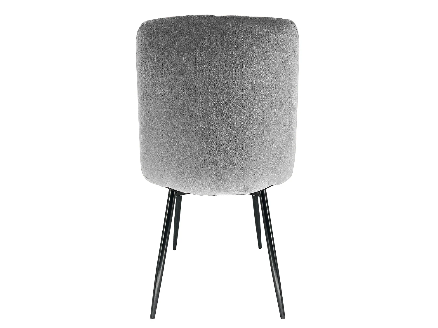 Lot de 4 chaises matelassées de salle à manger en velours AKORD SJ.3 Grise