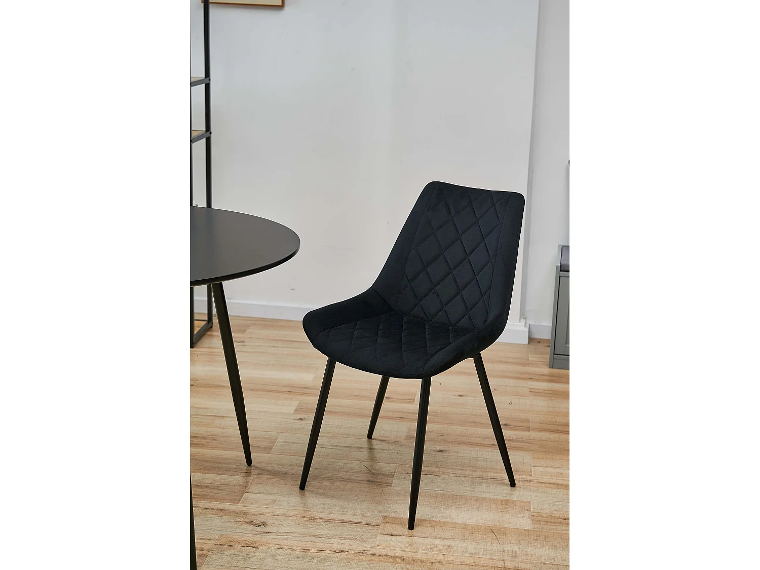 Set di 2 Sedie da Pranzo in Velluto SJ.0488 Nere