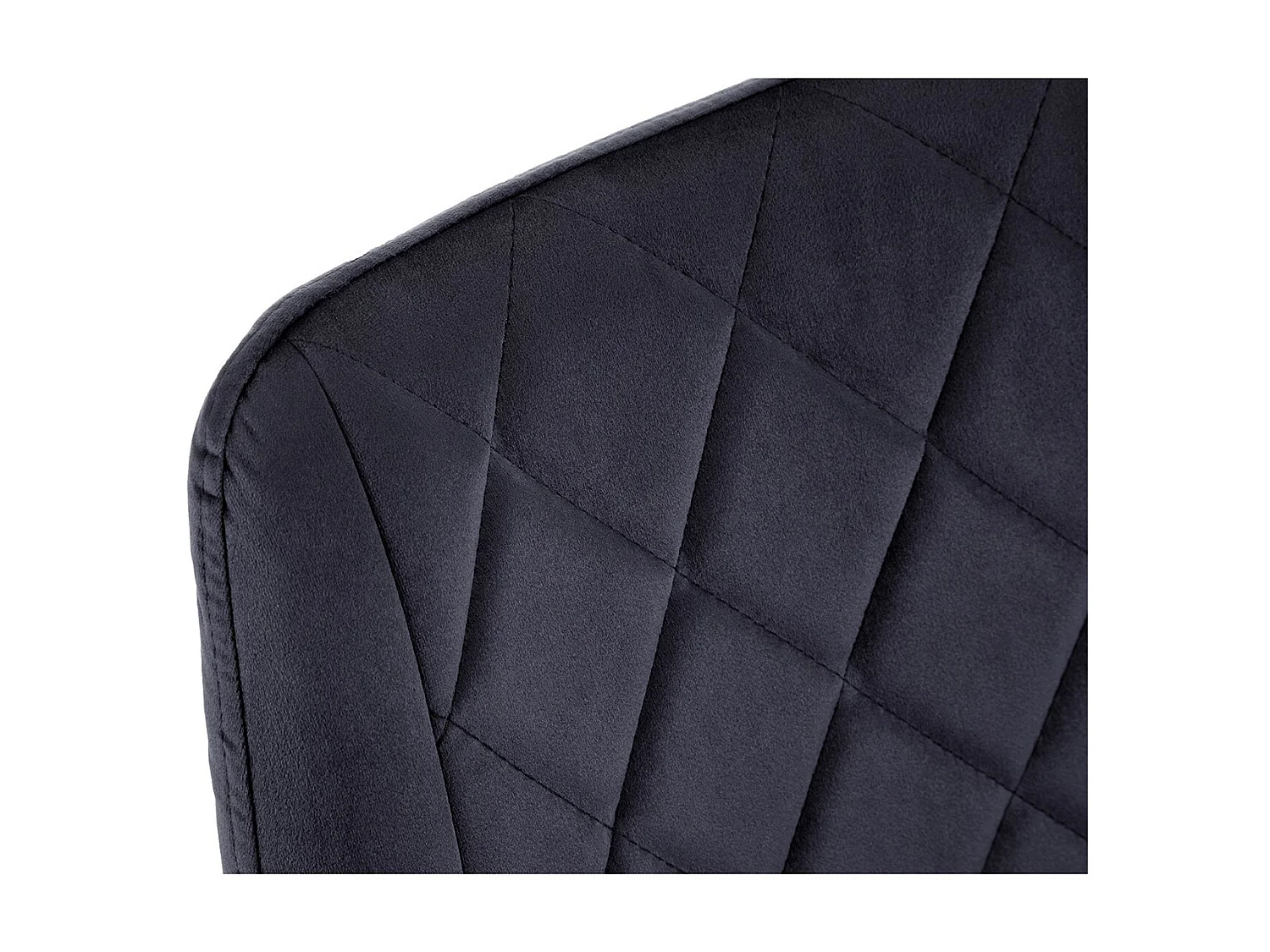 Lot de 2 chaises matelassées de salle à manger en velours AKORD SJ.0488 Noir