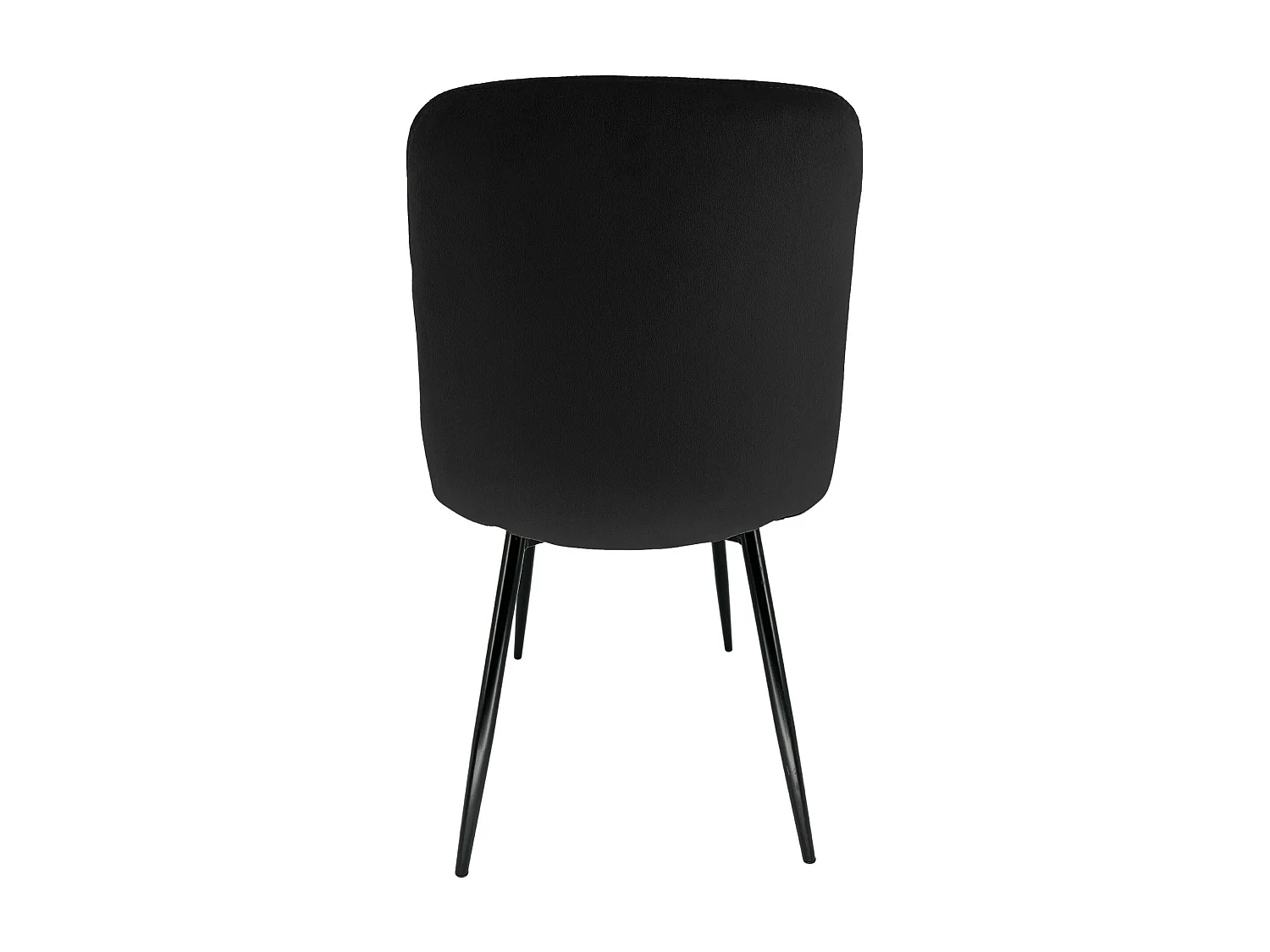 Esszimmerstühle mit Samt 2er Set AKORD SJ.9 Gepolsterter Gesteppter Stuhl aus Velours in Schwarz