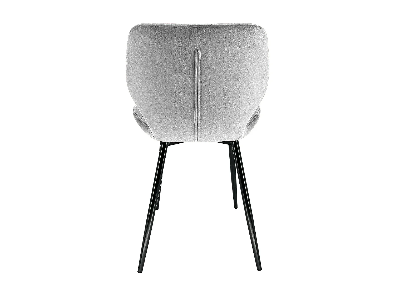 Lot de 2 chaises matelassées de salle à manger en velours AKORD SJ.17 Grise