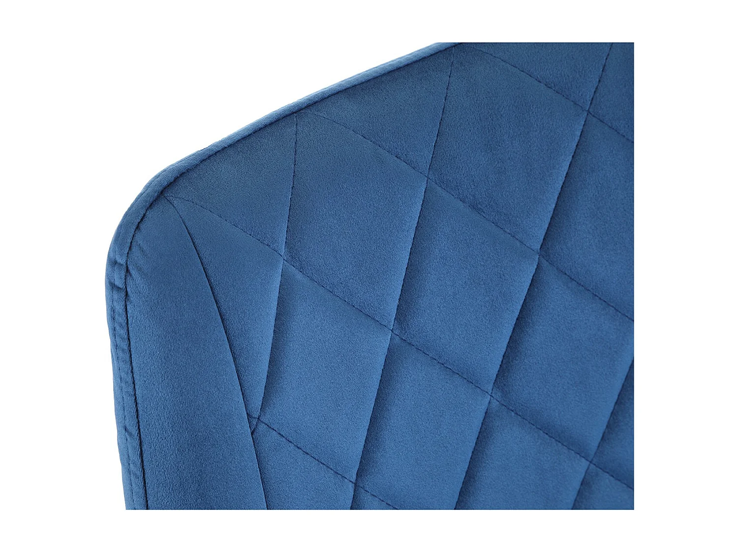 Lot de 4 chaises matelassées de salle à manger en velours AKORD SJ.0488 Bleu
