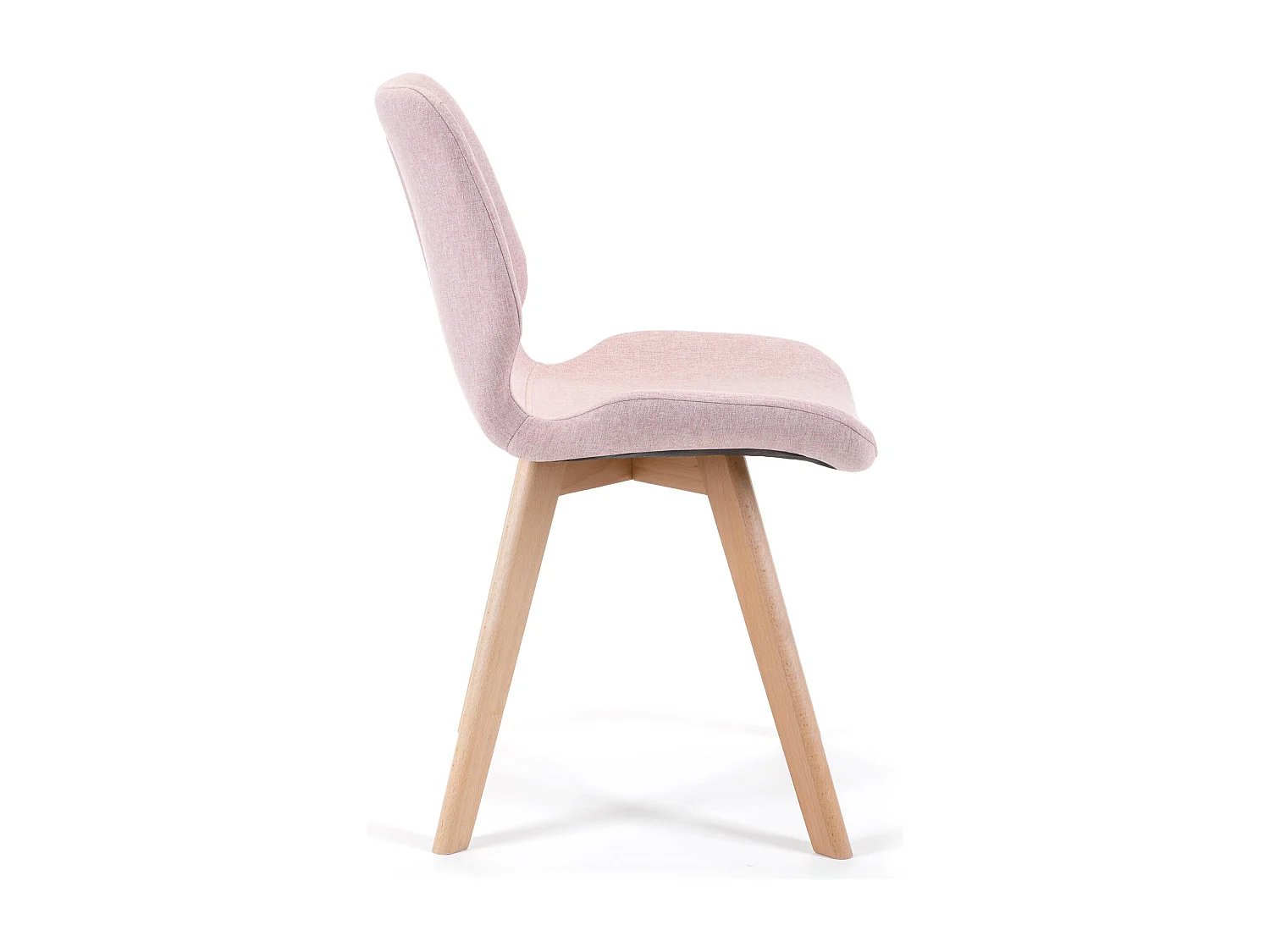 Lot de 4 chaises de salle à manger en tissu AKORD SJ.0159 Rose
