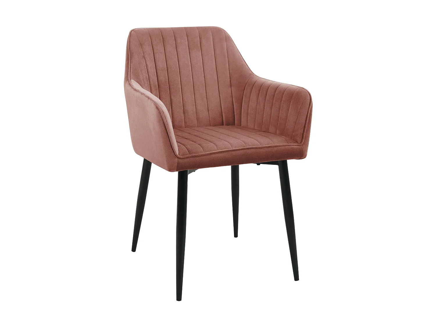 Lot de 2 chaises matelassées de salle à manger en velours AKORD SJ.040 Rose