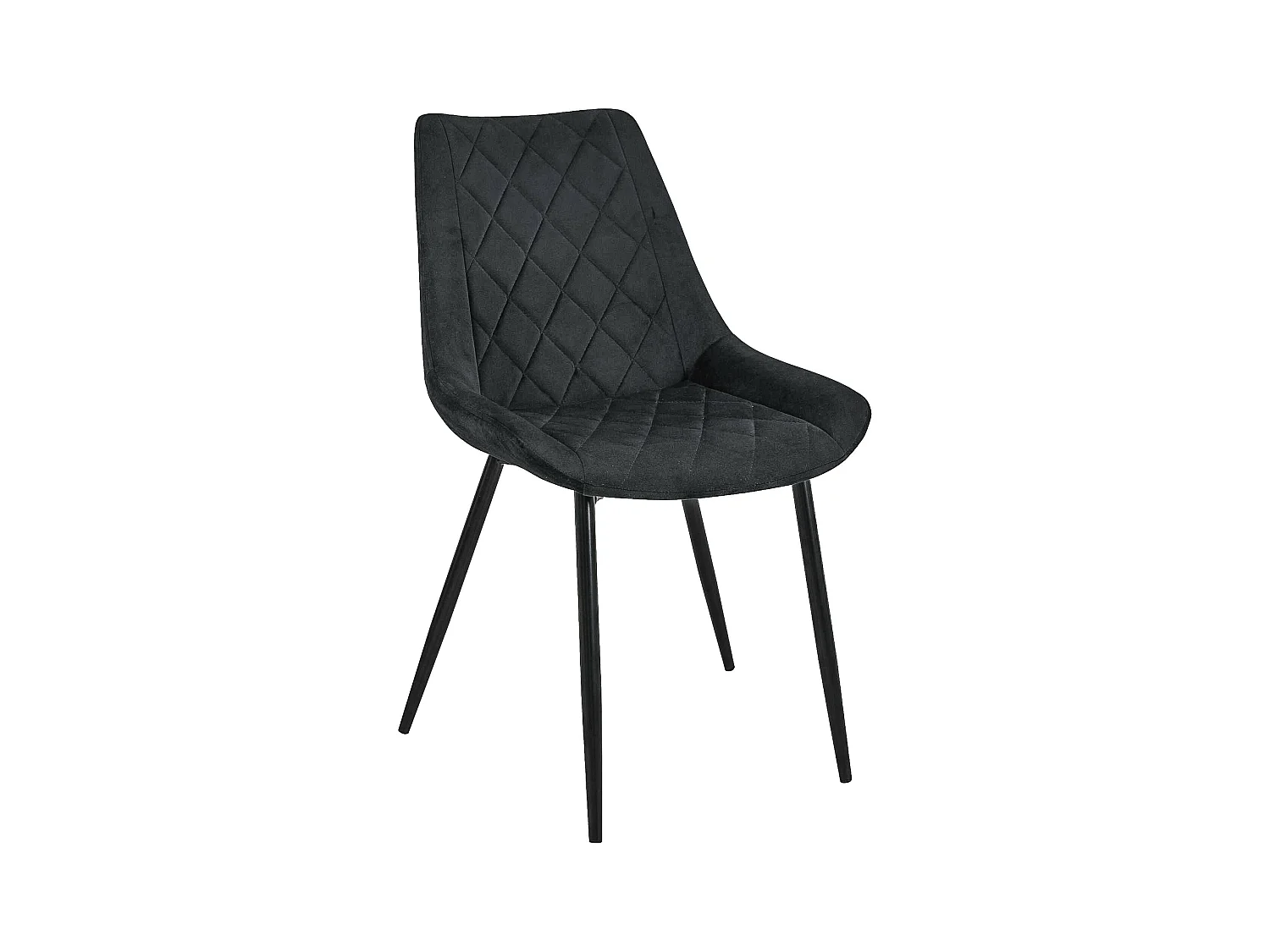 1 Pièce chaise matelassée de salle à manger en velours AKORD SJ.0488 Noir