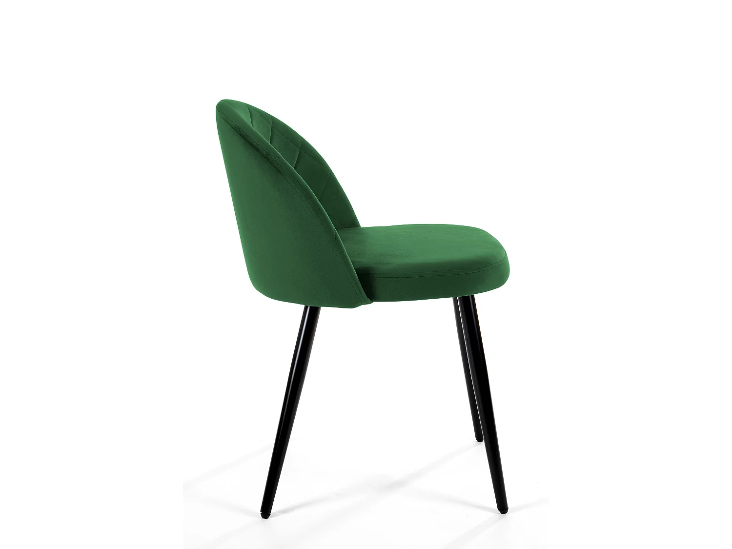 Lot de 2 chaises matelassées de salle à manger en velours AKORD SJ.077 Vert Bouteille