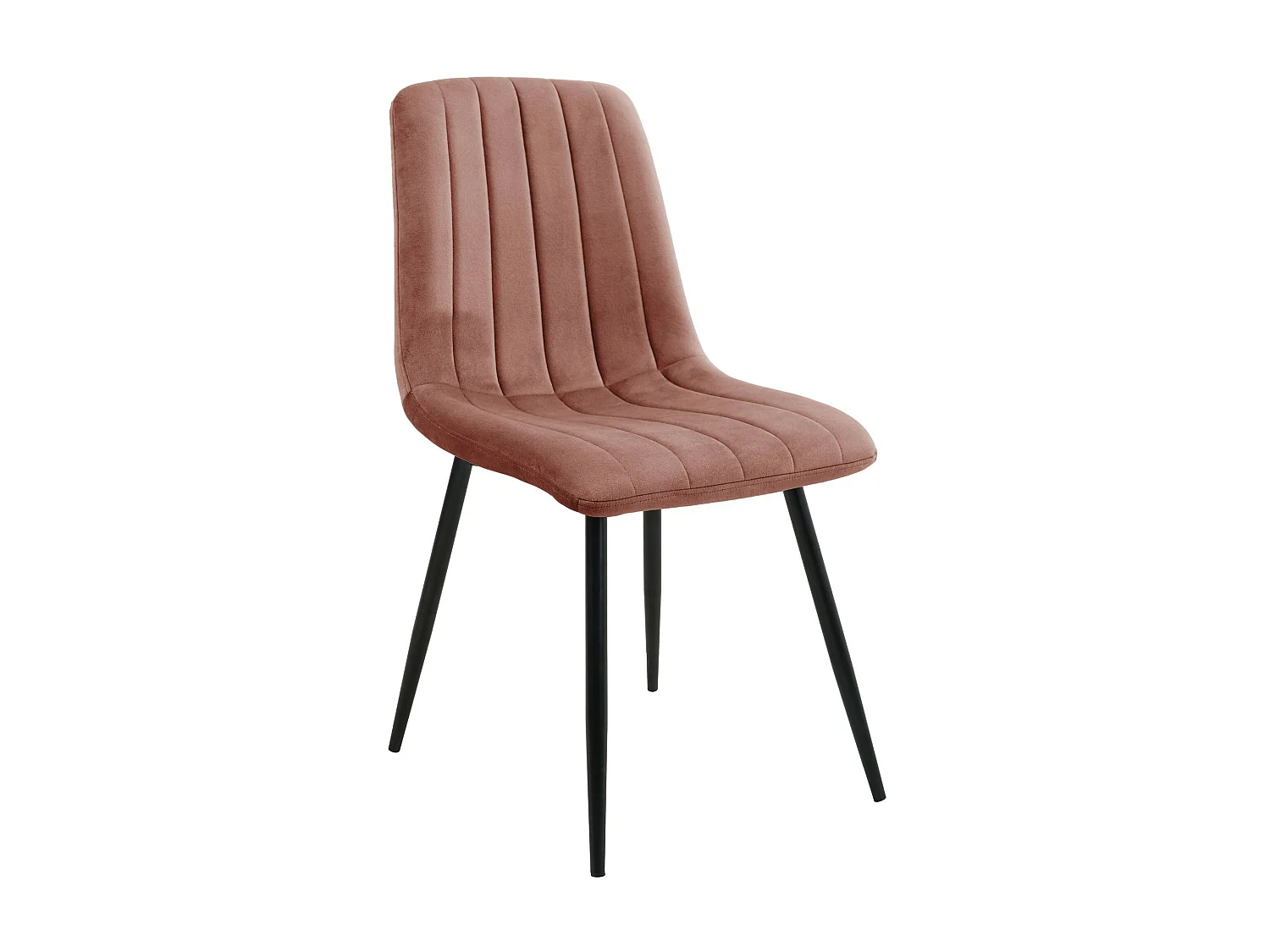 Lot de 2 chaises matelassées de salle à manger en velours AKORD SJ.9 Rose