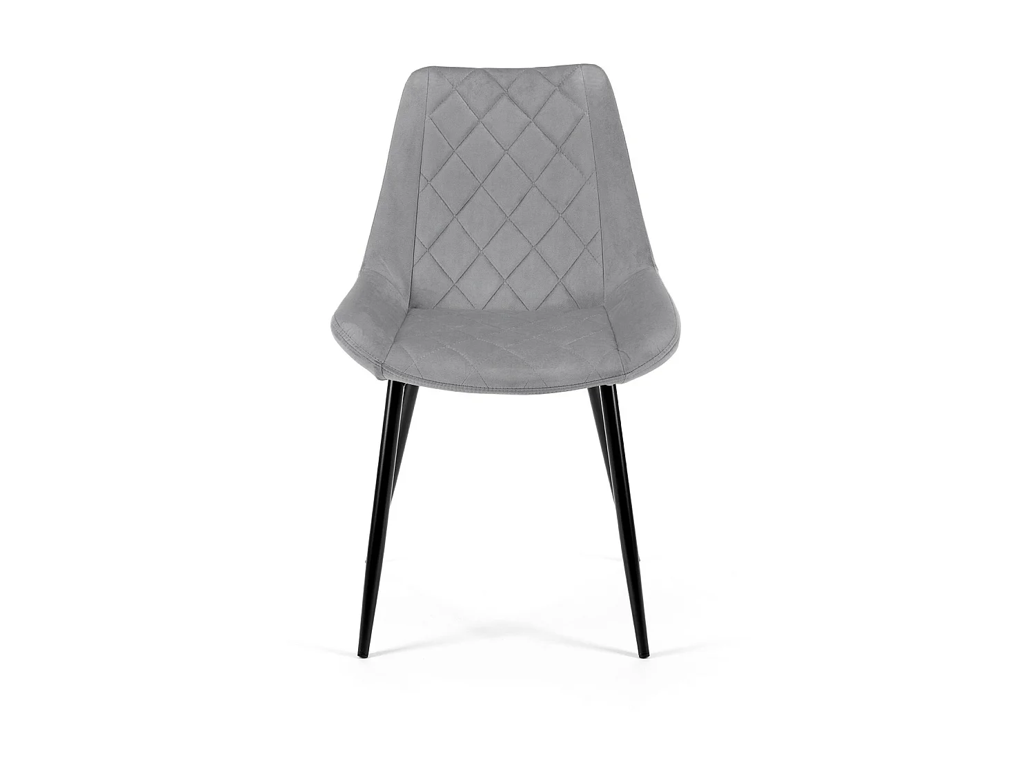 Lot de 2 chaises matelassées de salle à manger en velours AKORD SJ.0488 Grise