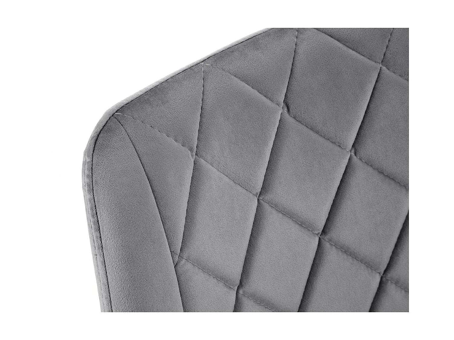 Lot de 2 chaises matelassées de salle à manger en velours AKORD SJ.0488 Grise