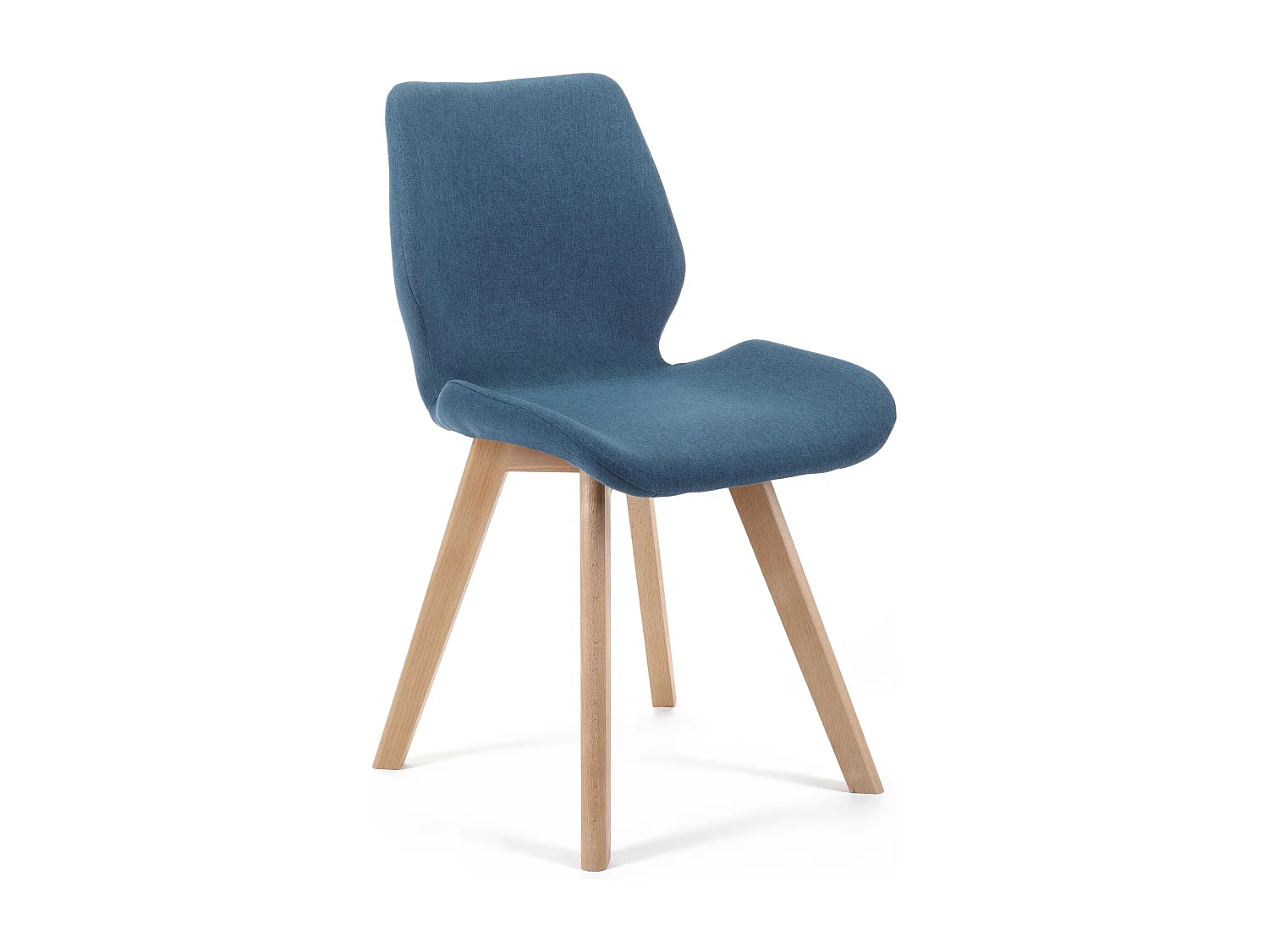 Lot de 4 chaises de salle à manger en tissu AKORD SJ.0159 Bleu Marine