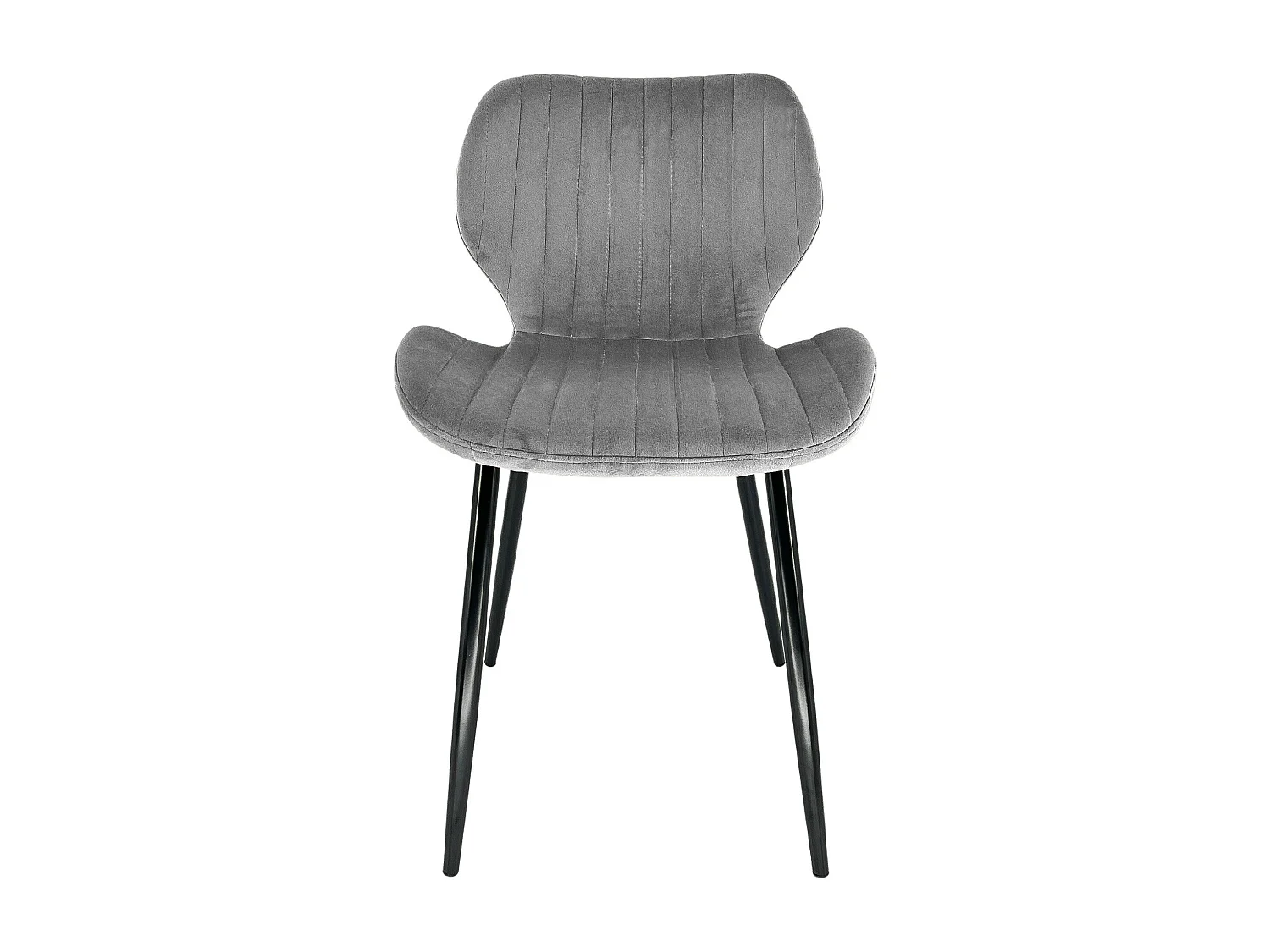 1 Pièce chaise matelassée de salle à manger en velours AKORD SJ.17 Grise