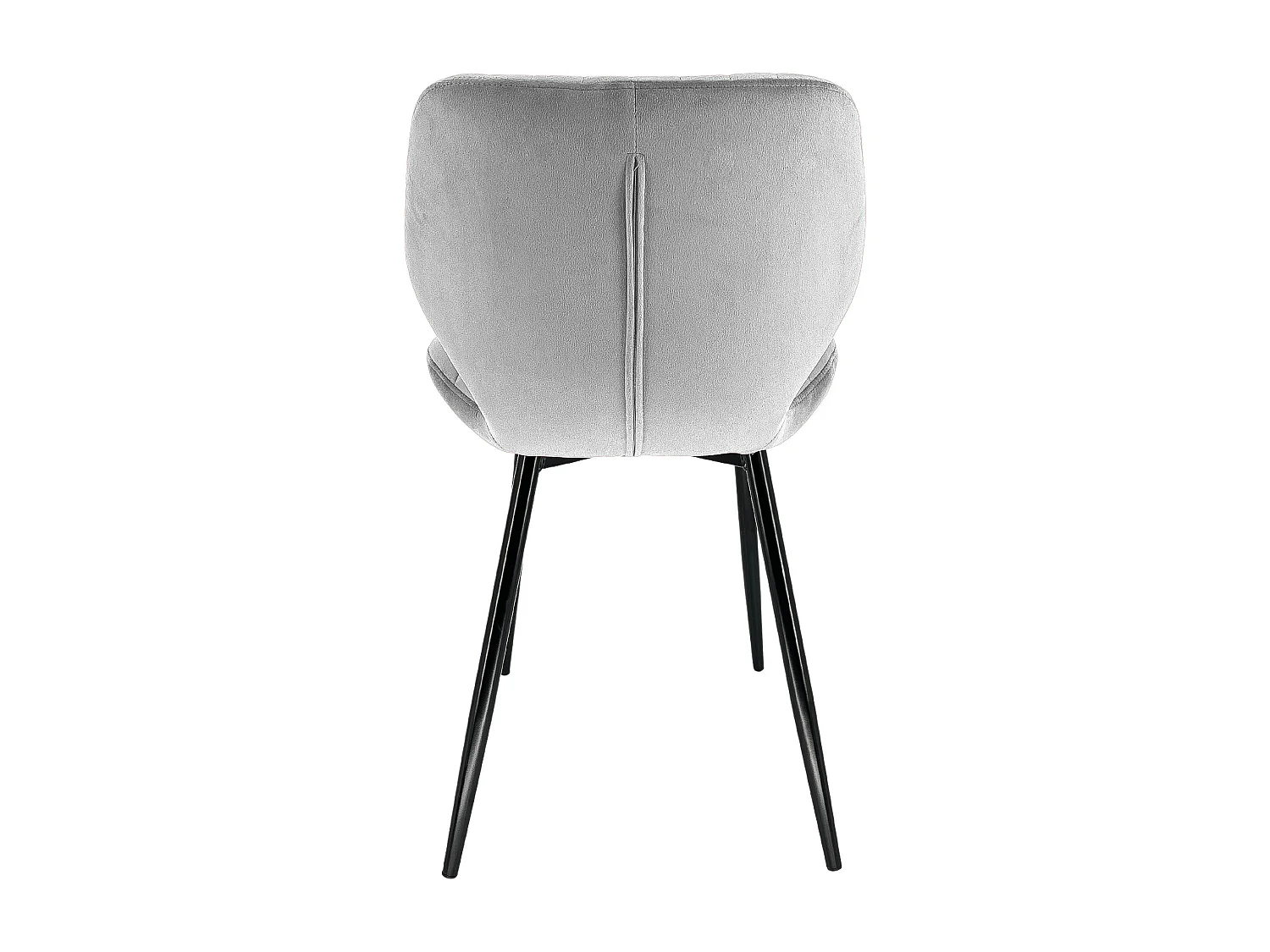 Lot de 4 chaises matelassées de salle à manger en velours AKORD SJ.17 Grise