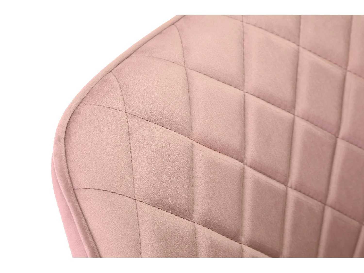 Lot de 2 Chaises matelassées de salle à manger en velours AKORD SJ.082 Rose