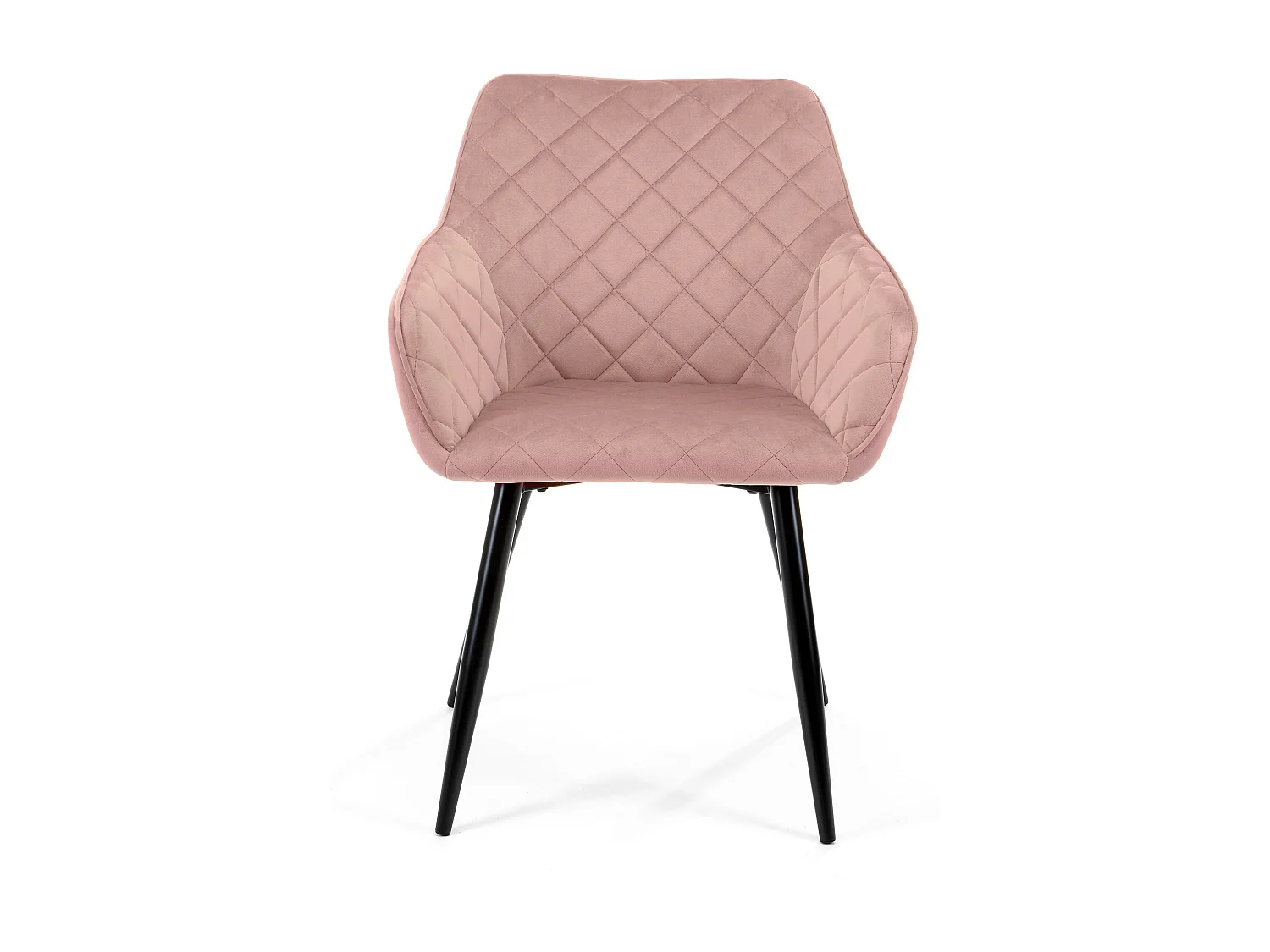 Lot de 2 Chaises matelassées de salle à manger en velours AKORD SJ.082 Rose