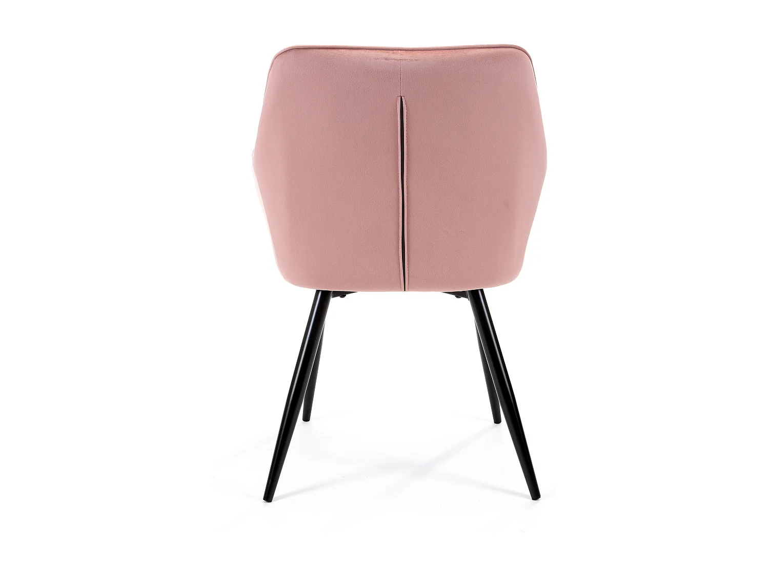 Lot de 2 Chaises matelassées de salle à manger en velours AKORD SJ.082 Rose