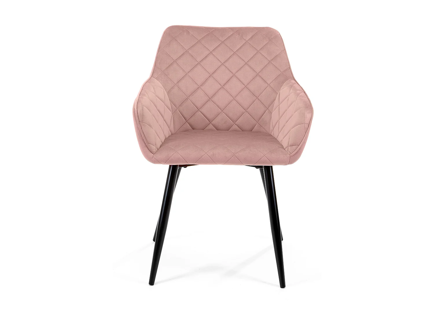Lot de 2 Chaises matelassées de salle à manger en velours AKORD SJ.082 Rose