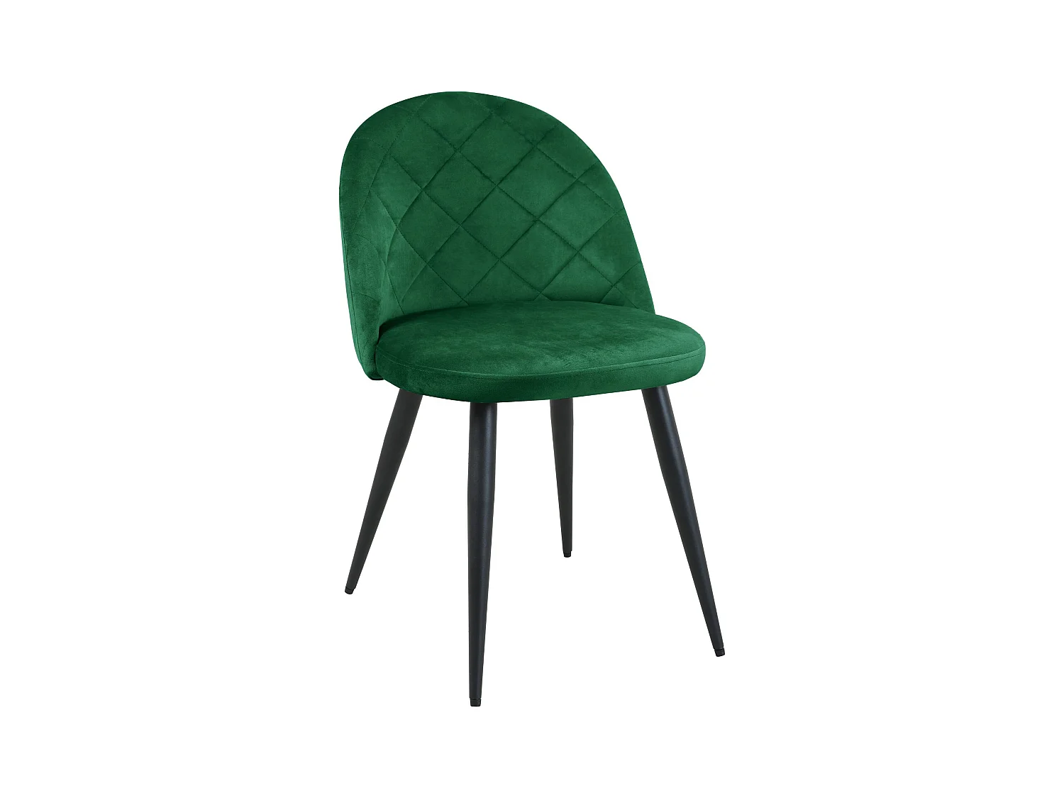 1 Pièce chaise matelassée de salle à manger en velours AKORD SJ.077 Vert Bouteille