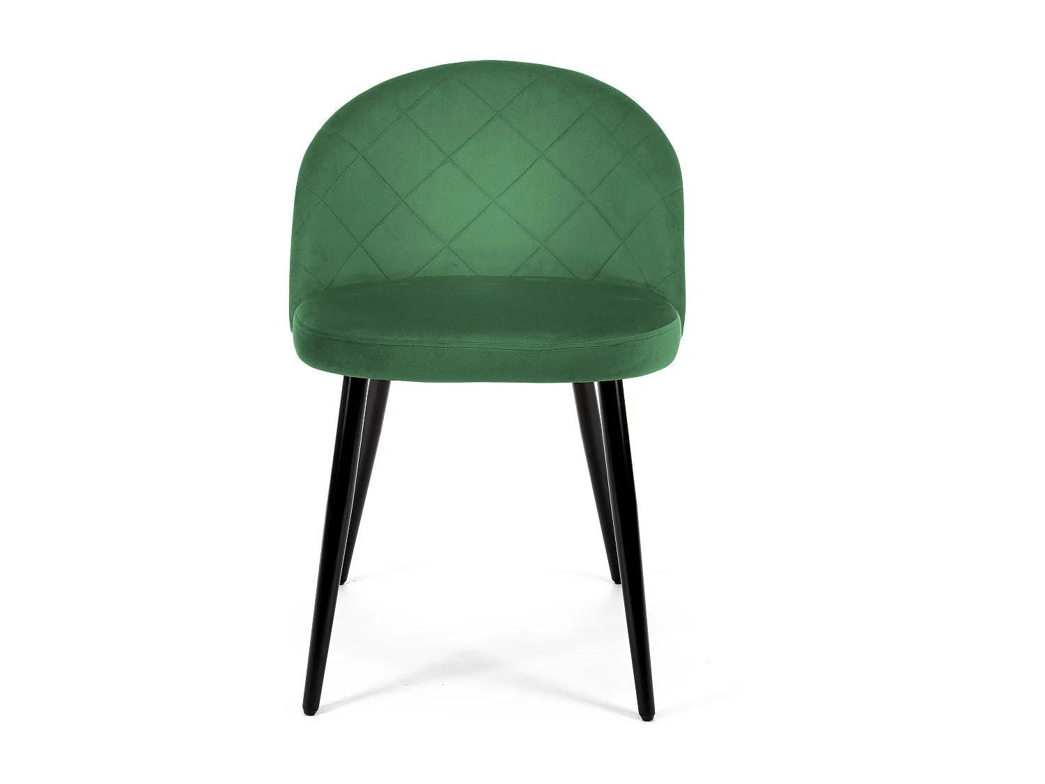 Groen Fluwelen Eetkamerstoel met Stalen Onderstel - Model SJ.077