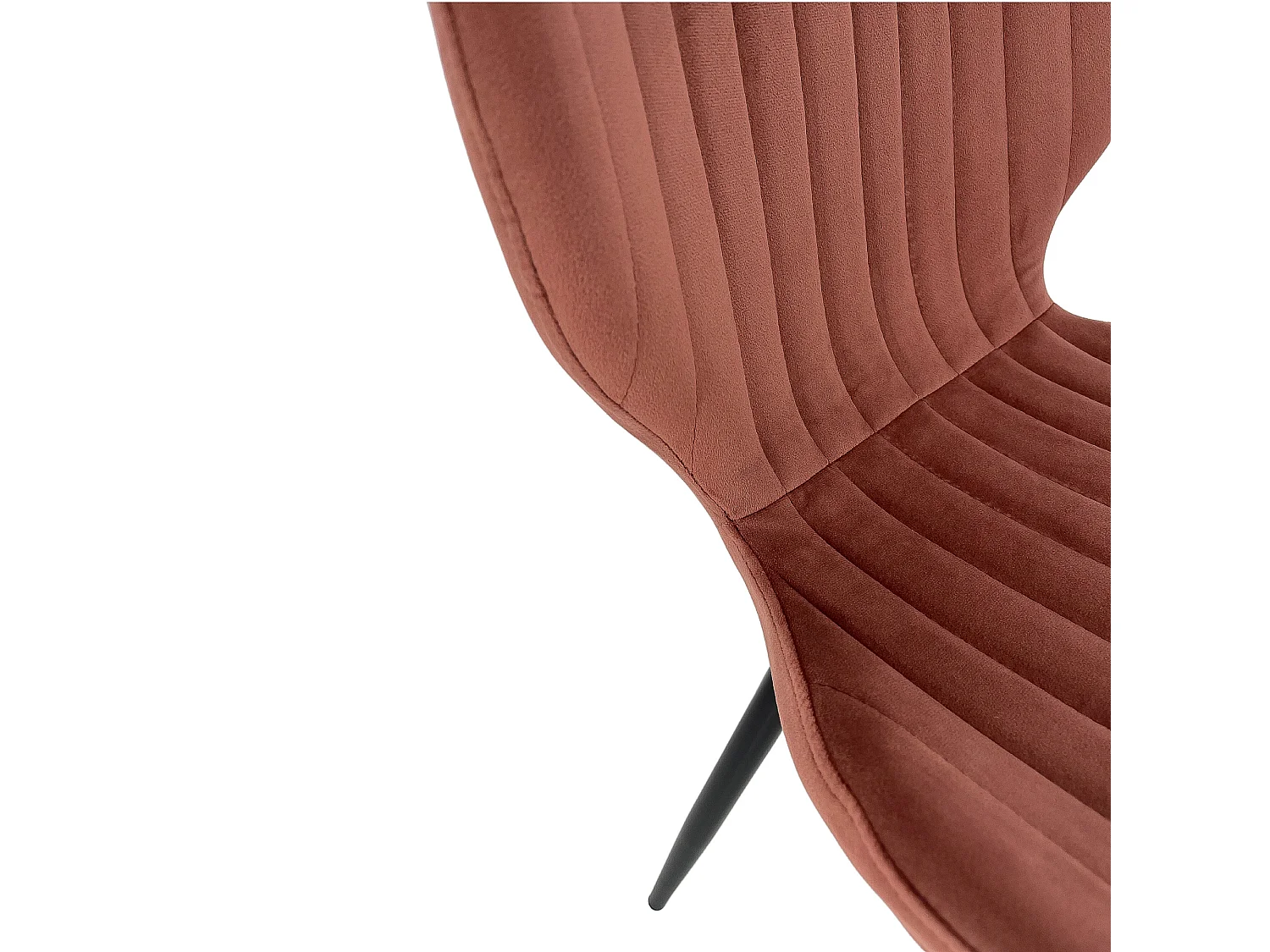 Lot de 4 chaises matelassées de salle à manger en velours AKORD SJ.17 Rose