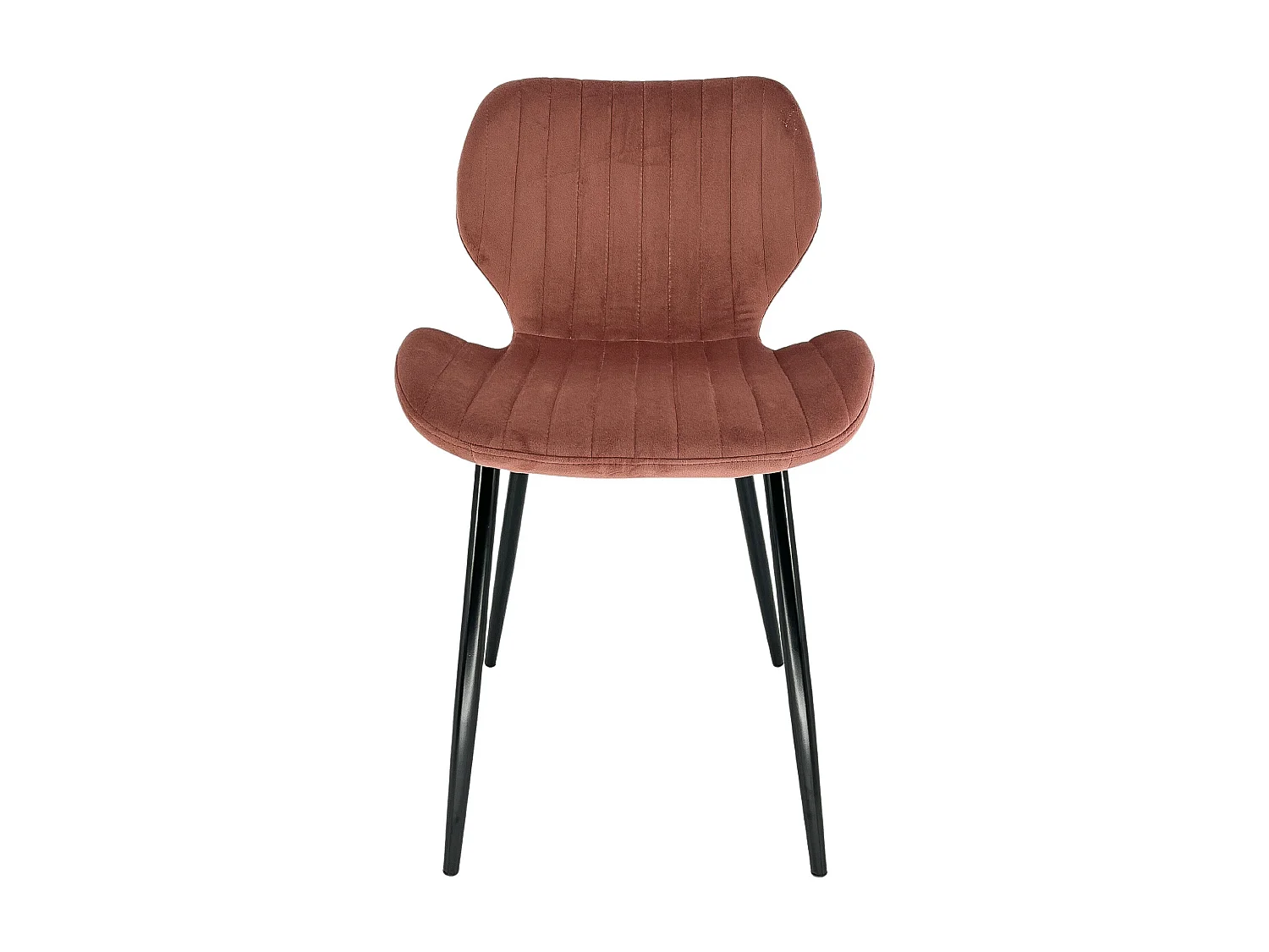 Lot de 4 chaises matelassées de salle à manger en velours AKORD SJ.17 Rose