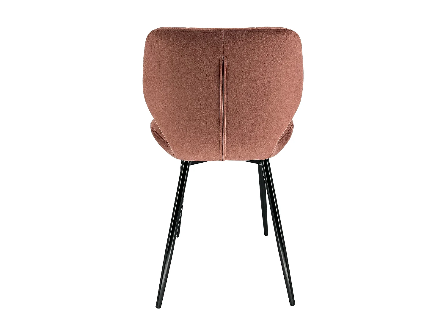 Lot de 4 chaises matelassées de salle à manger en velours AKORD SJ.17 Rose