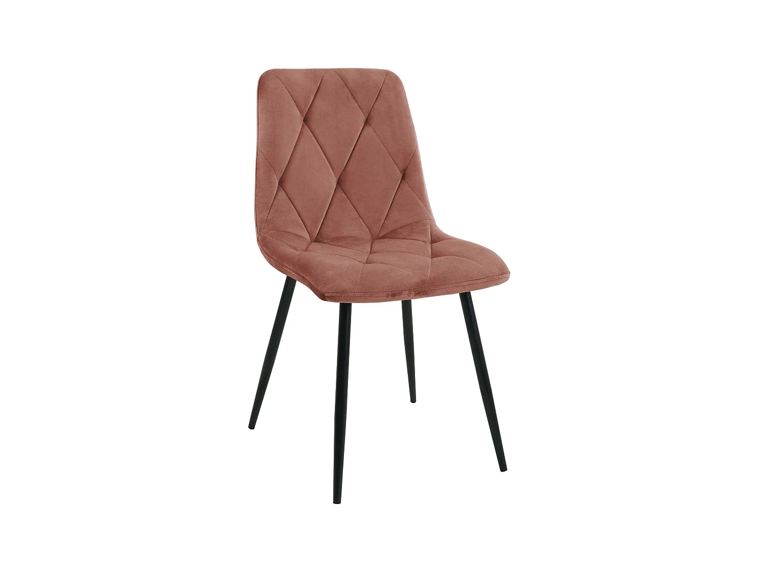 1 Pièce chaise matelassée de salle à manger en velours AKORD SJ.3 Rose