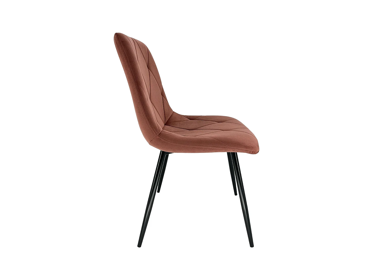 1 Pièce chaise matelassée de salle à manger en velours AKORD SJ.3 Rose