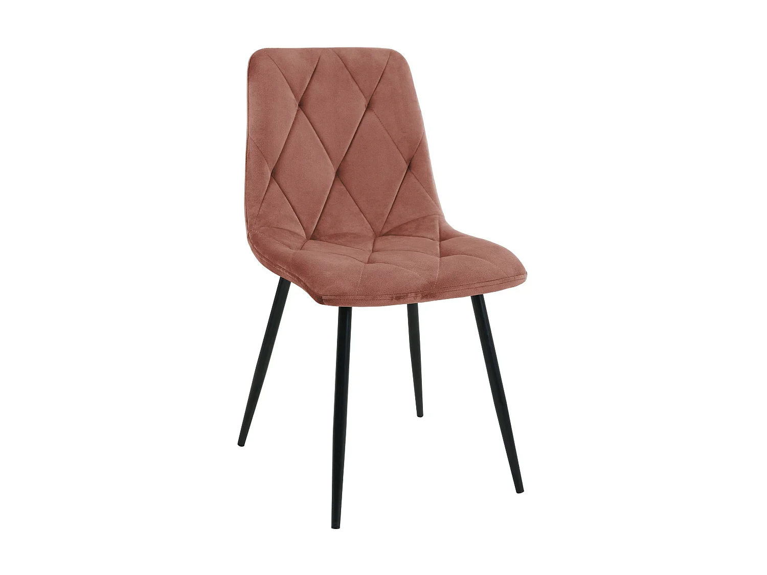 1 Pièce chaise matelassée de salle à manger en velours AKORD SJ.3 Rose