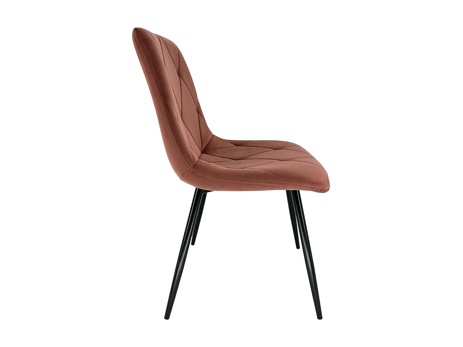 1 Pièce chaise matelassée de salle à manger en velours AKORD SJ.3 Rose