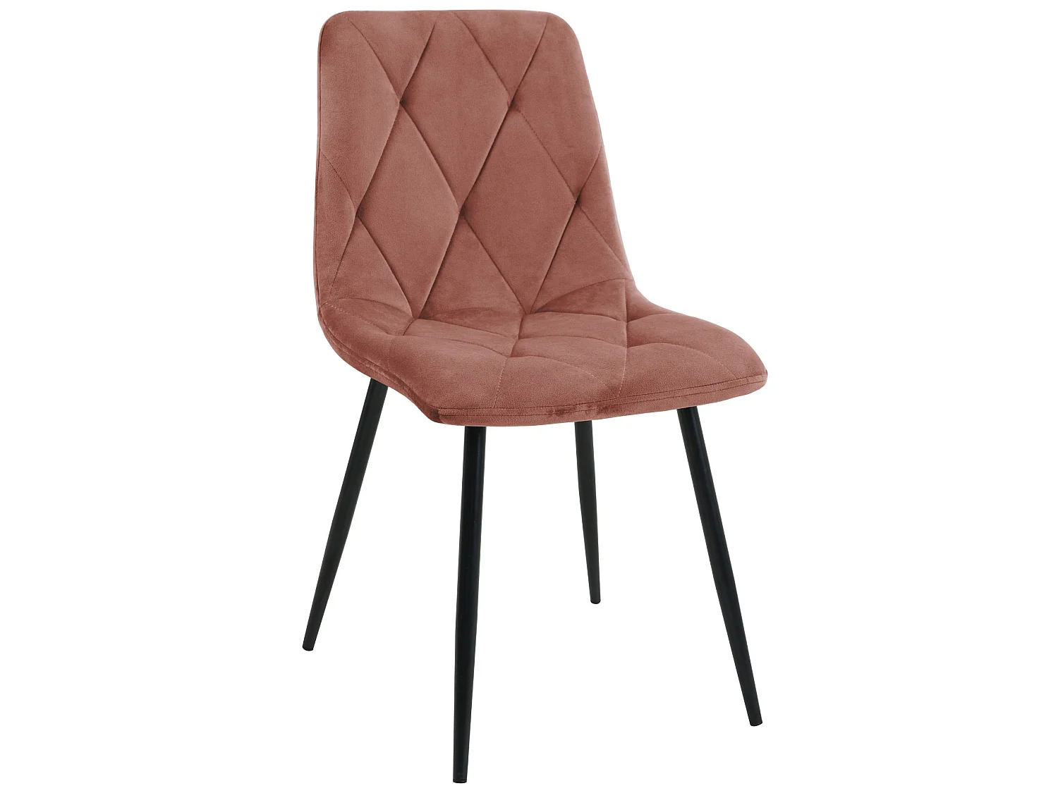 1 Pièce chaise matelassée de salle à manger en velours AKORD SJ.3 Rose