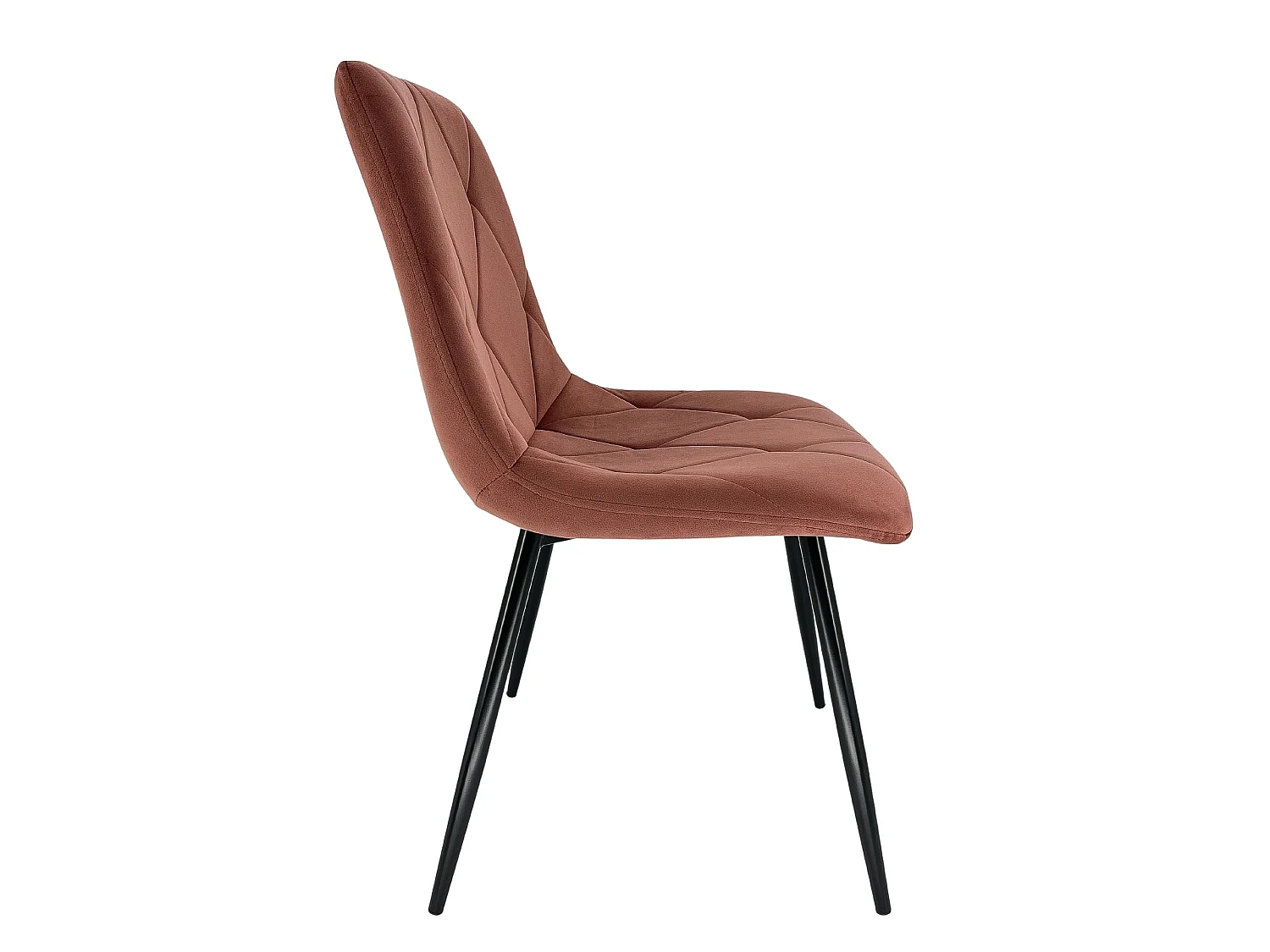 1 Pièce chaise matelassée de salle à manger en velours AKORD SJ.3 Rose