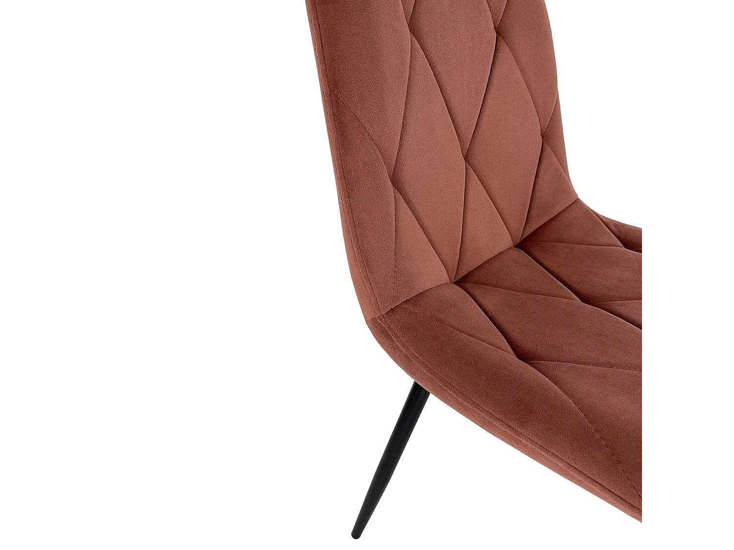 1 Pièce chaise matelassée de salle à manger en velours AKORD SJ.3 Rose