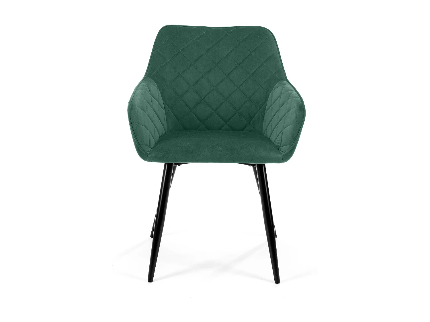 Lot de 2 Chaises matelassées de salle à manger en velours AKORD SJ.082 Vert Bouteille