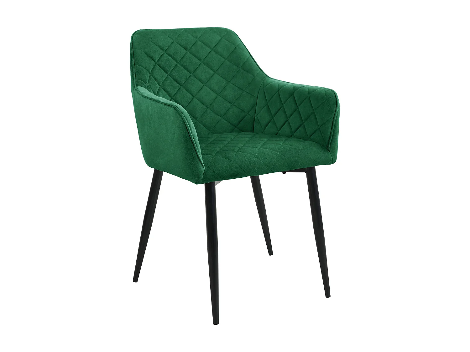 Lot de 2 Chaises matelassées de salle à manger en velours AKORD SJ.082 Vert Bouteille