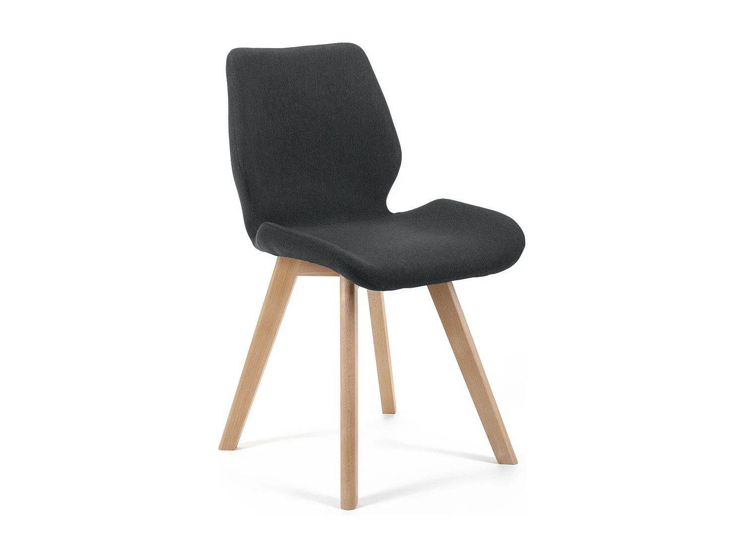 Set van 4 Zwarte Stoelen met Bekleding, Houten Poten en Comfortabel Ontwerp - Model SJ.0159 - Zelfmontage Makkelijk - Duurzaam en Stijlvol